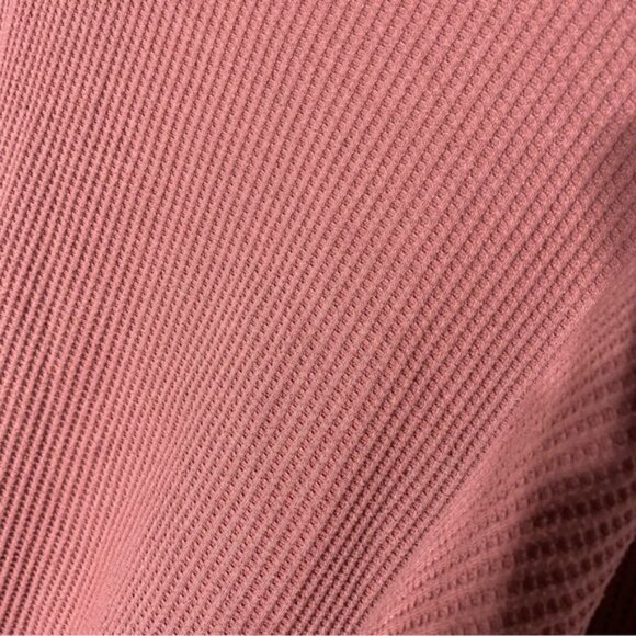 GAP Dusty Rose Waffle Knit Oversized Scoop Neck Long Sleeve Top XL - Picture 8 of 16